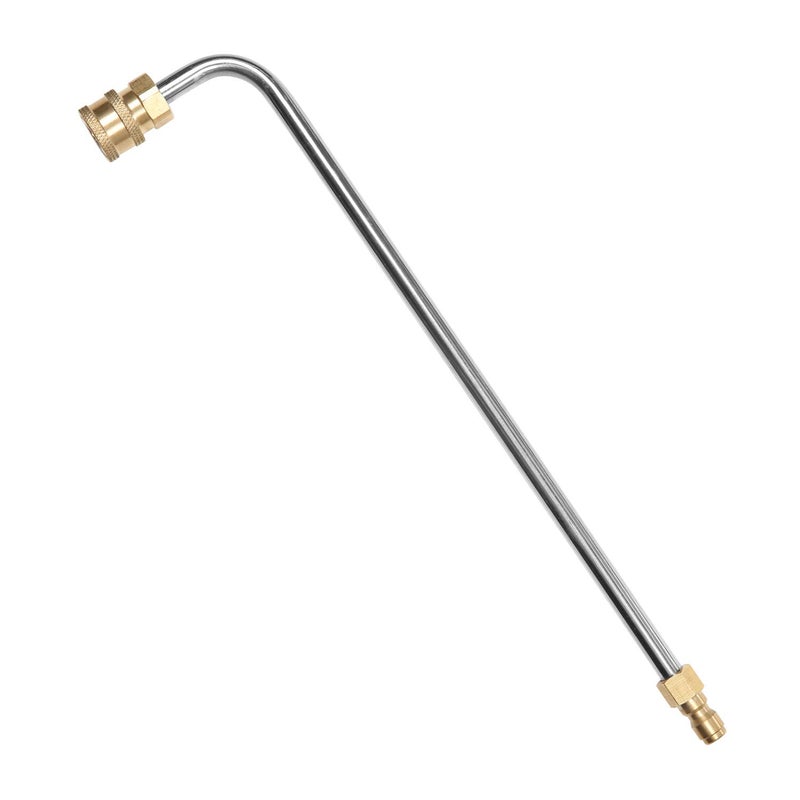 Sooprinse Washer Gutter Cleaner Attachment,Pressure Washer Gutter Rod for Lance/Wand 1/4 Inch Quick Connect,90 Degrees Curved Rod (14 inch) - Image 1